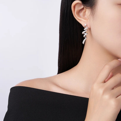Spiral Moissanite Earrings