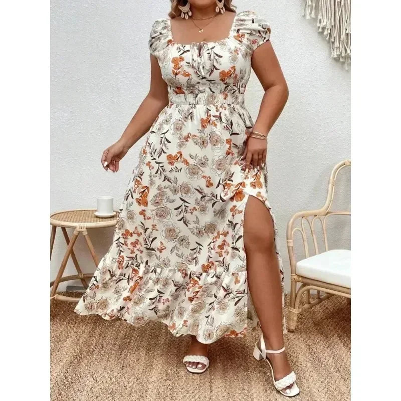 Printed Lace Dress