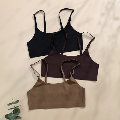 Seamless Ice Silk Bra Set