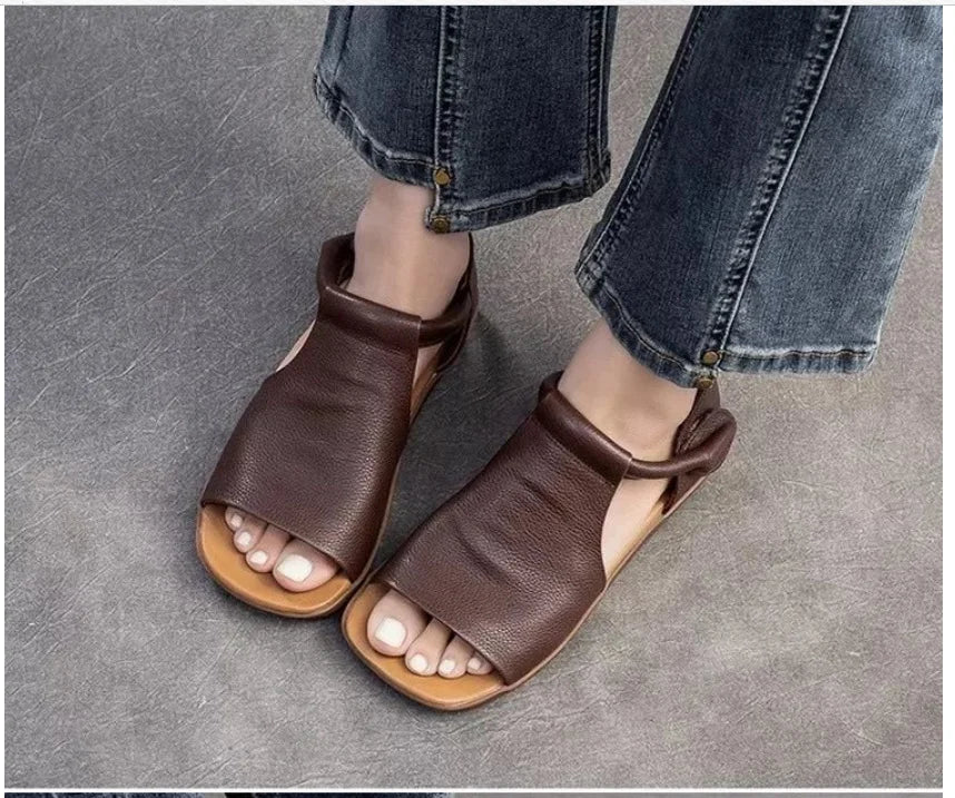 Basic Artificial Leather Sandals