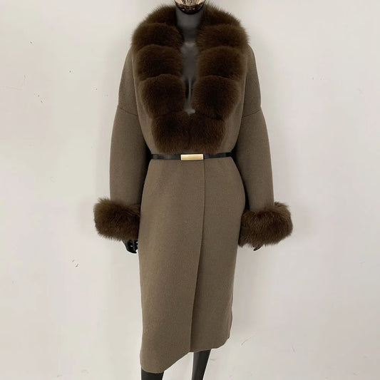 Fox Fur Knit Coat