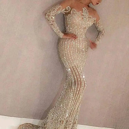 Long Glitter Party Dress