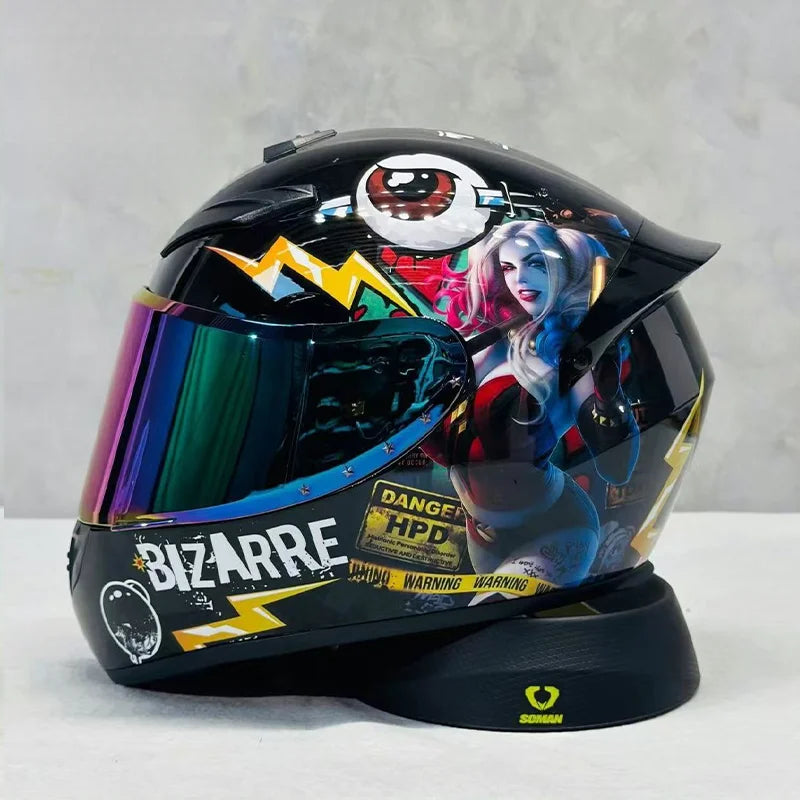 KEAZ Retro Vintage Full-Face Helmet