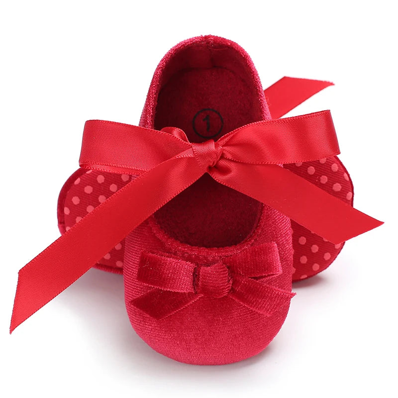 Red Fluffy Baby Princess Shoes