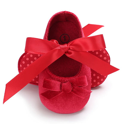 Red Fluffy Baby Princess Shoes