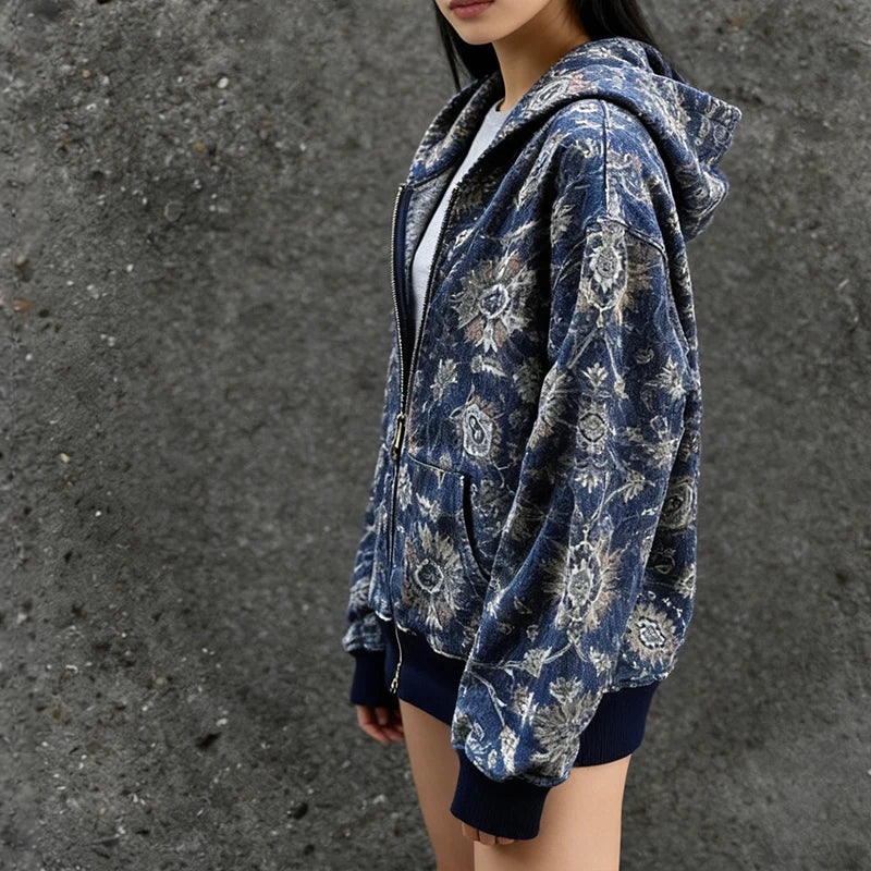 Floral Hooded Jacket