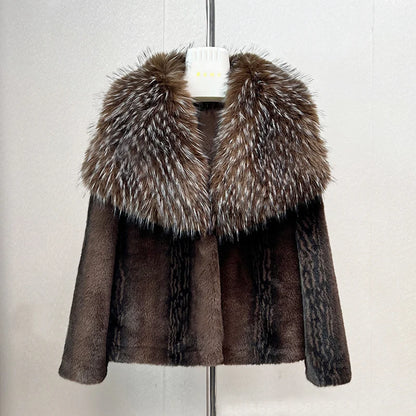 Faux Mink Fur Coat