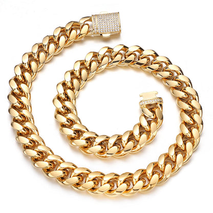 Stainless Steel Cuban Chain Necklace