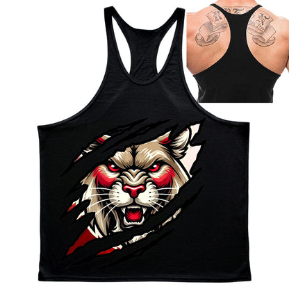 Fierce Panther Graphic Stringer Vest