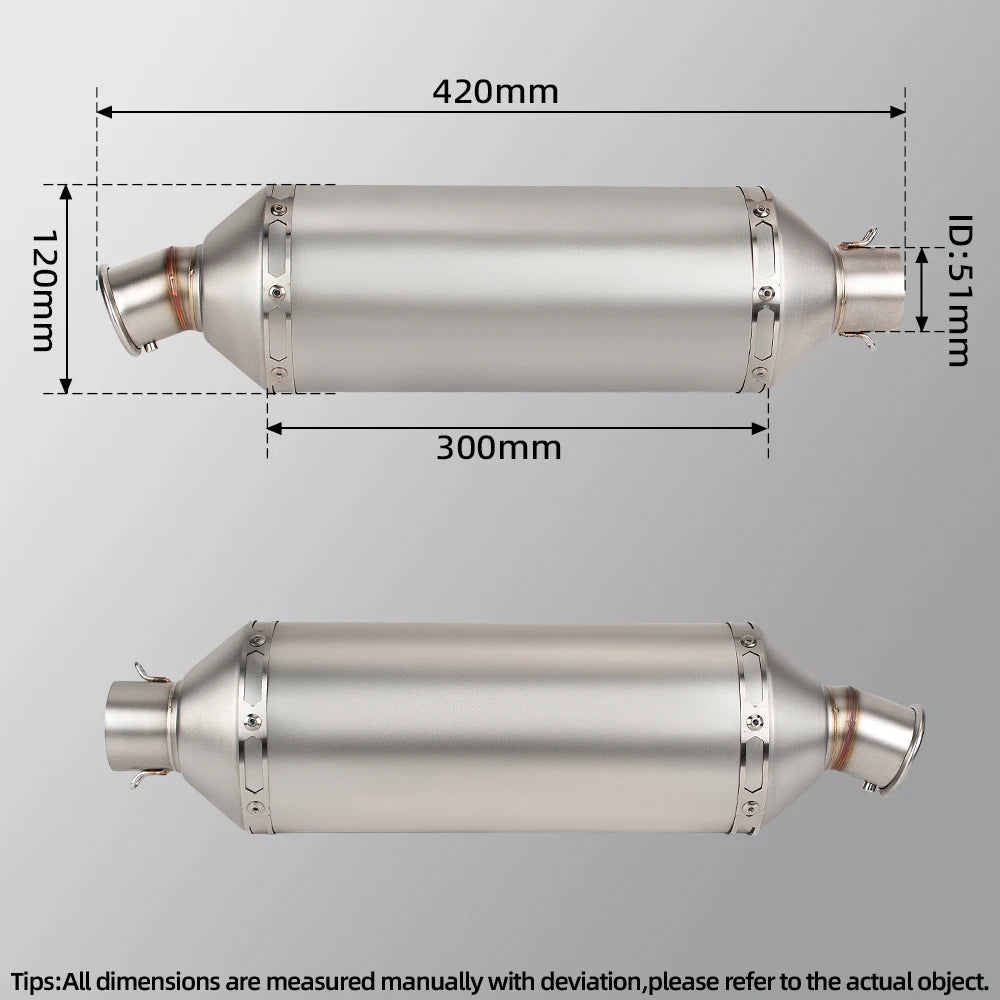 Universal 51mm Off-Road Exhaust Muffler with DB Killer