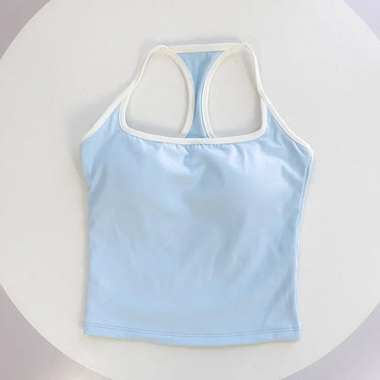 Thin-Strap Backless Yoga Tank