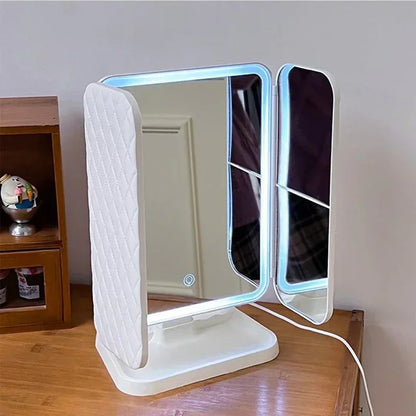 Trifold LED Mirror