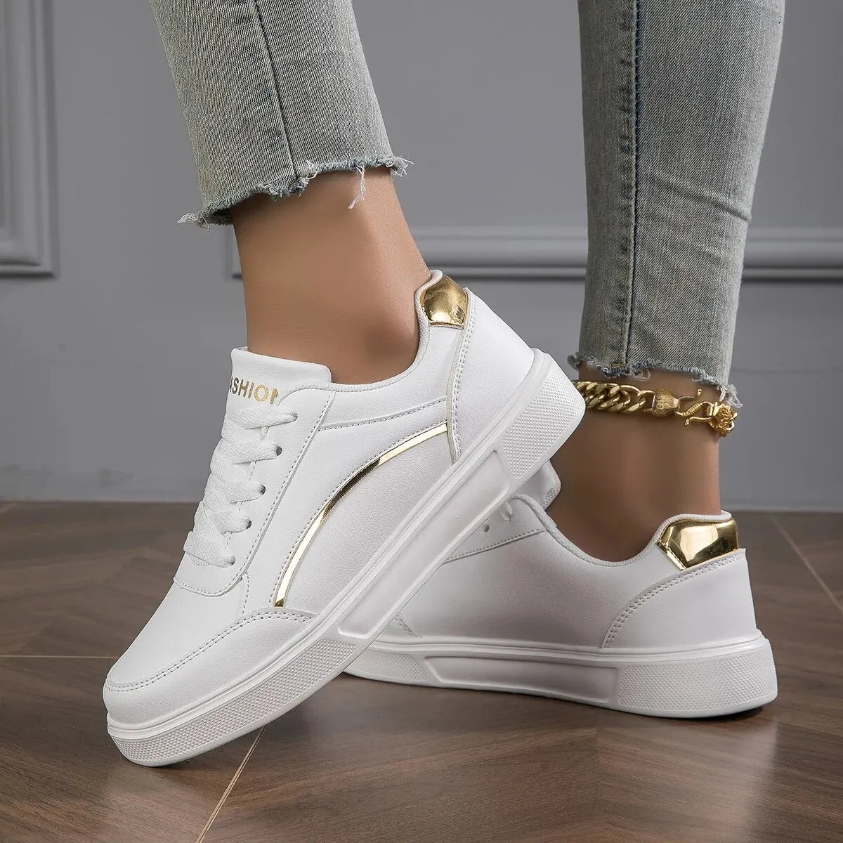 Leather Platform Sneakers
