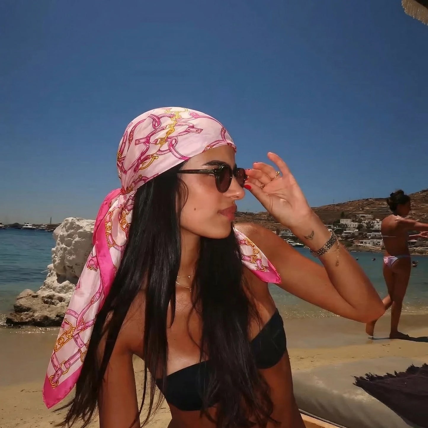 Silk Shawl Square Print Scarf
