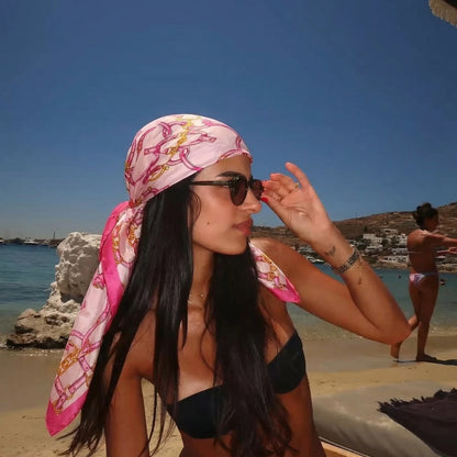 Silk Shawl Square Print Scarf