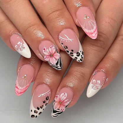 24Pcs French Ballerina Nail Tips