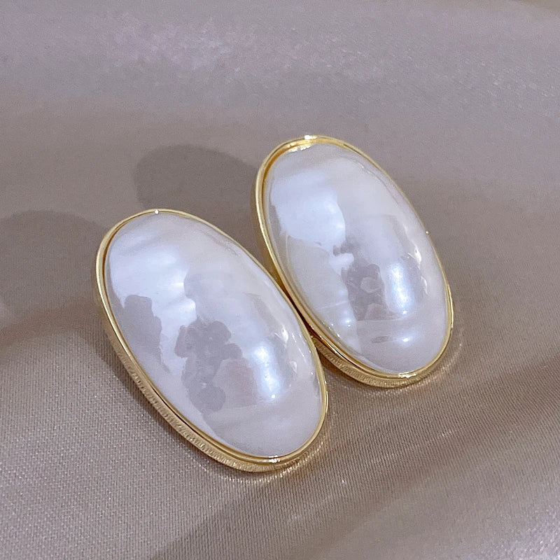 Pearl Geometric Earrings