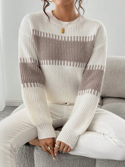 Straight-Cut Round Neck Pullover