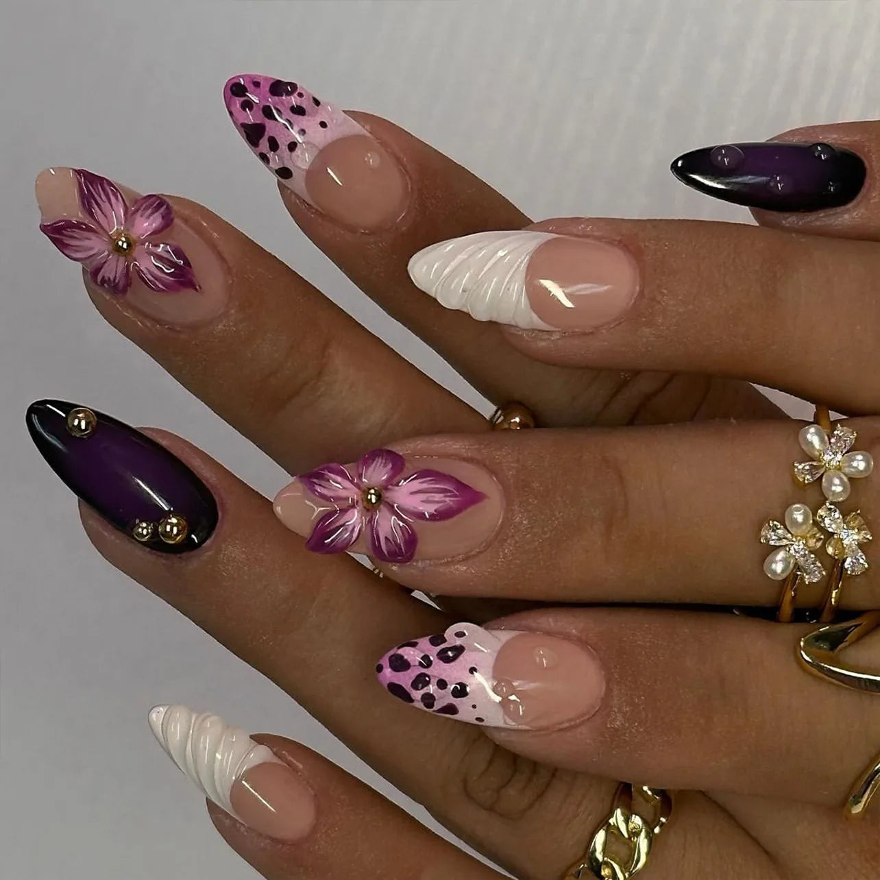 Floral Ballerina Press-On Nails
