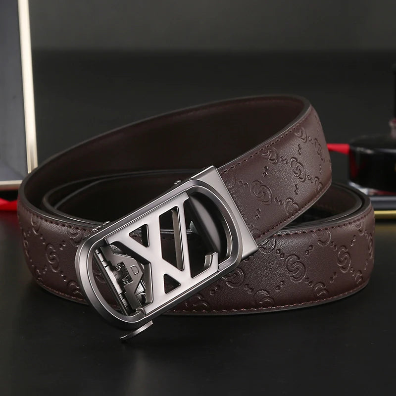 Luxury designer leather belt