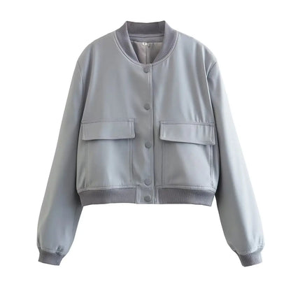 V-Neck Bomber Jacket