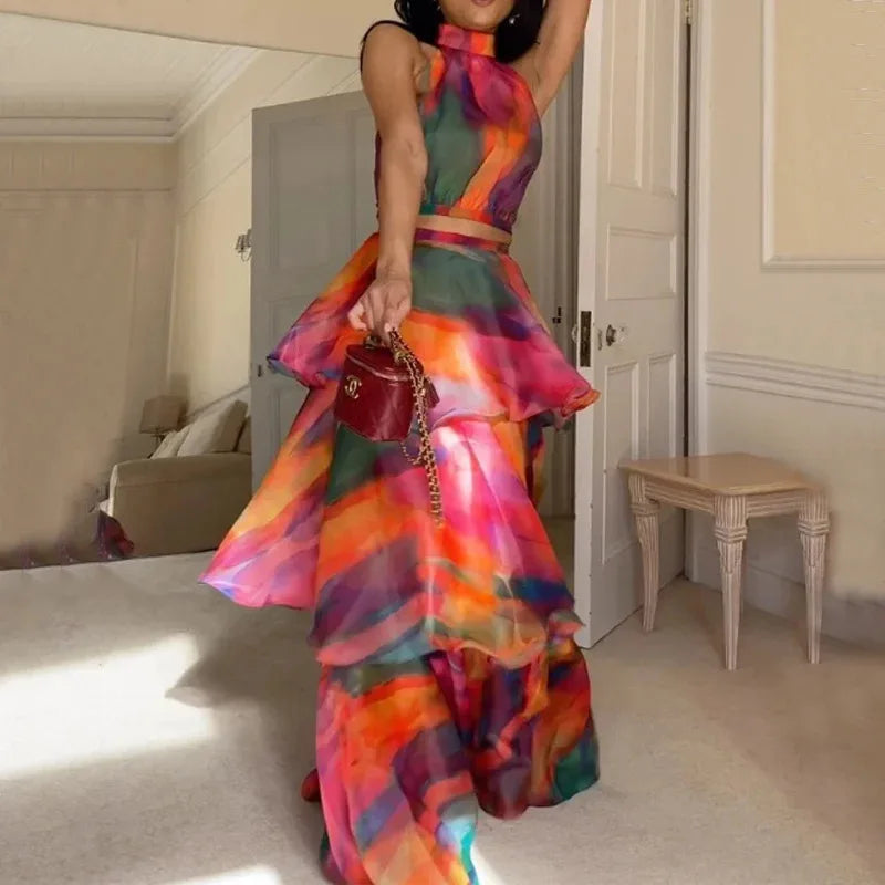 Summer Ruffle Skirt Set