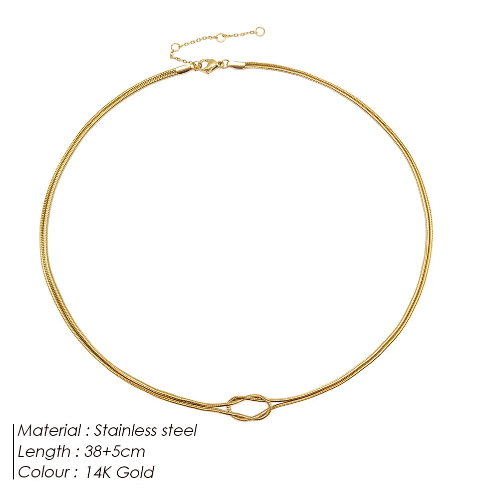 Knotted Snake Chain Necklace
