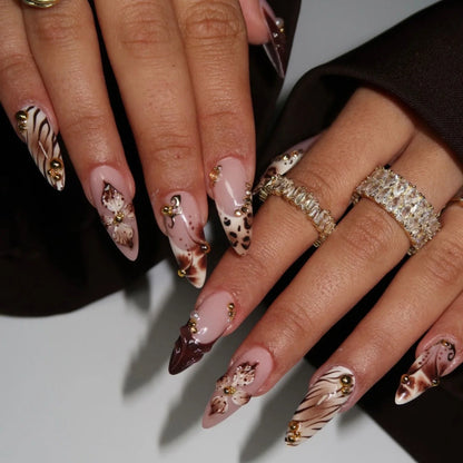 24Pcs French Ballerina Nail Tips