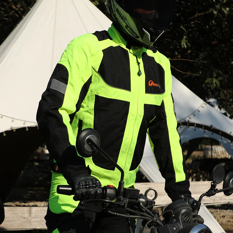 Reflective Night-Ride Protective Jacket