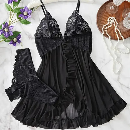 Red Lace Set
