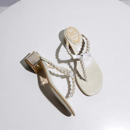 Beaded Heel Sandals