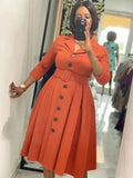 Elegant Office Midi Dress