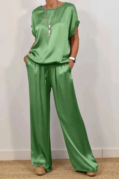 Women’s Satin Two Piece Set