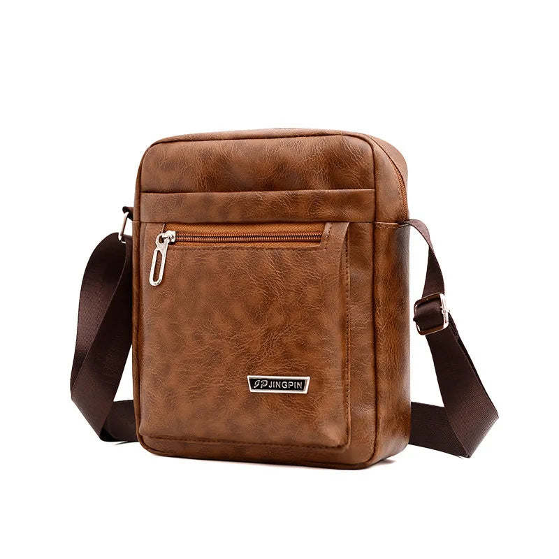 Split Leather Business Messenger Bag