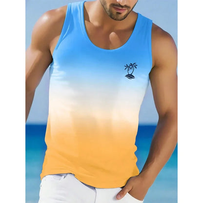 Coconut Gradient Print Tank Top