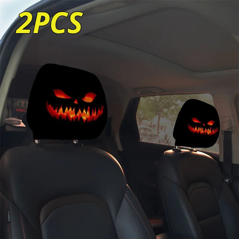 Scary Face Car Headrest Cover