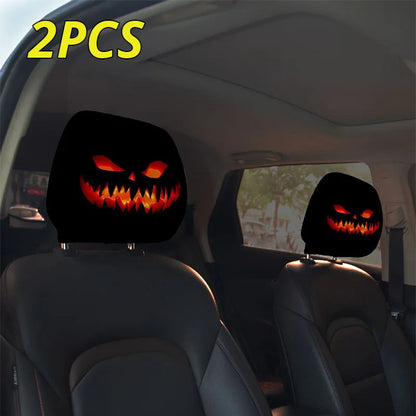Scary Face Car Headrest Cover