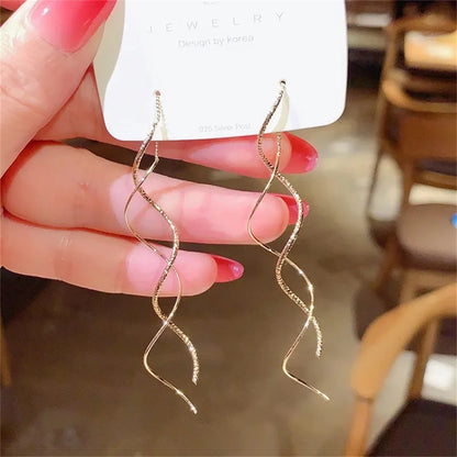 Wave Fringe Tassel Earrings