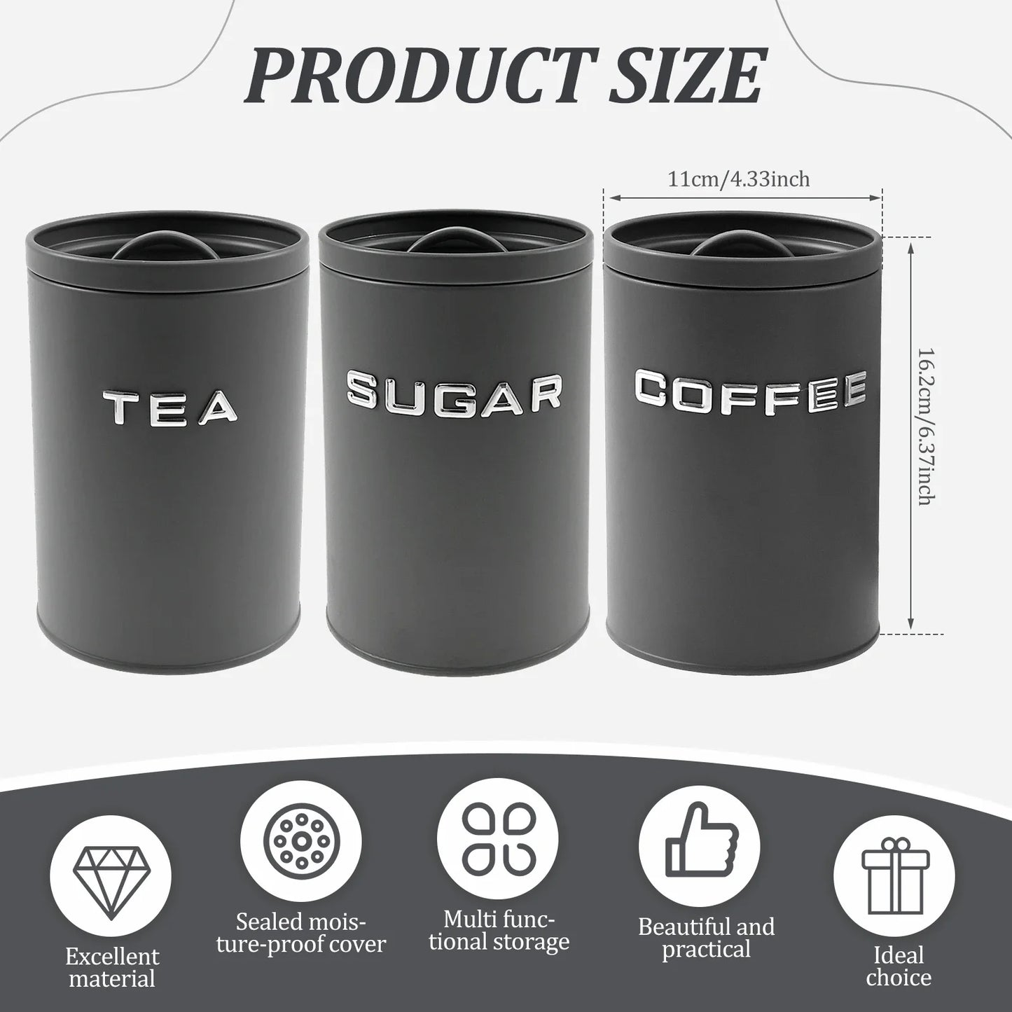 Metal Modern Style Storage Jar
