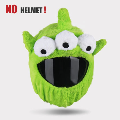 Plush Cartoon Full-Face Helmet Cover