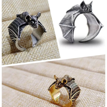 Adjustable Winged Bat Ring