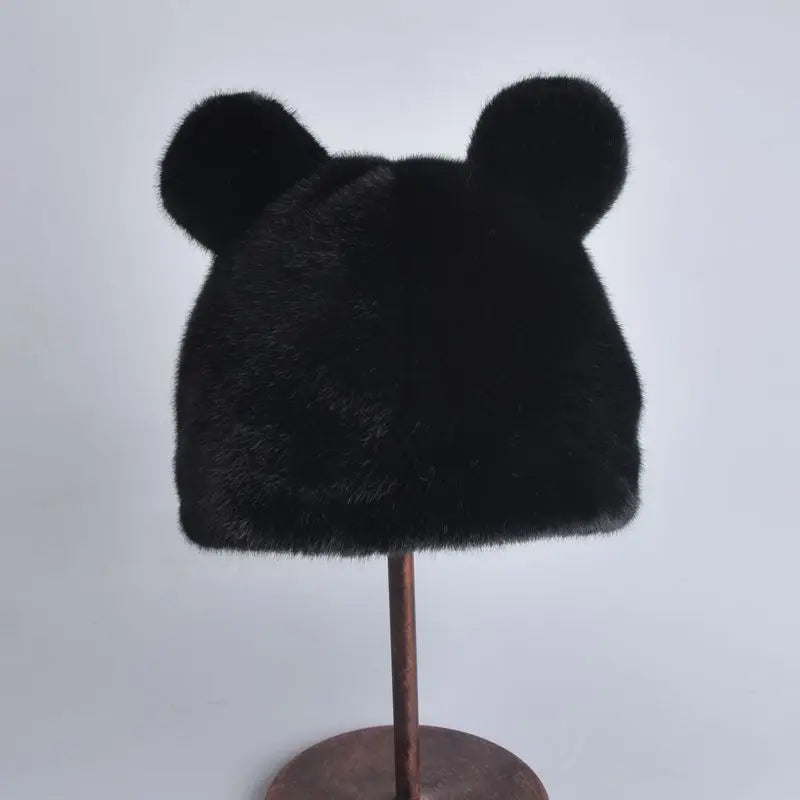 Winter Faux Mink Fur Beanie