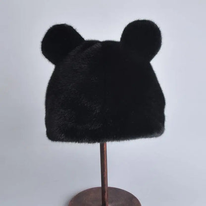 Winter Faux Mink Fur Beanie