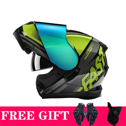 BLD-162 Double-Visor Flip-Up Helmet