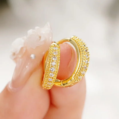 Brilliant Zirconia Hoop Earrings
