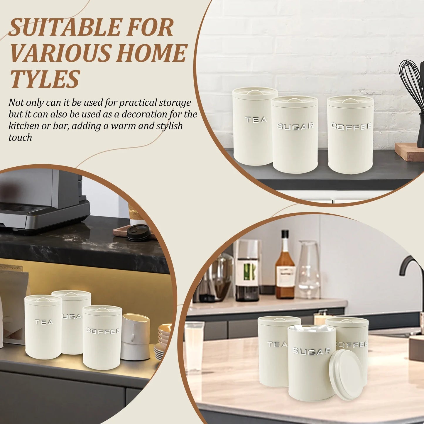 Metal Modern Style Storage Jar