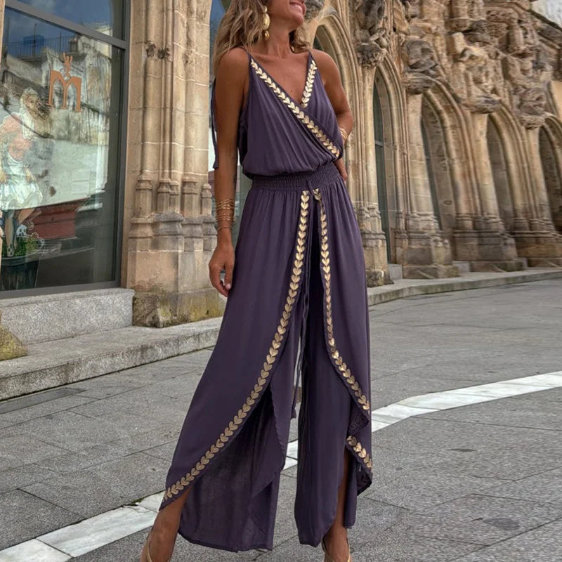 Printed Wide Jumpsuit
