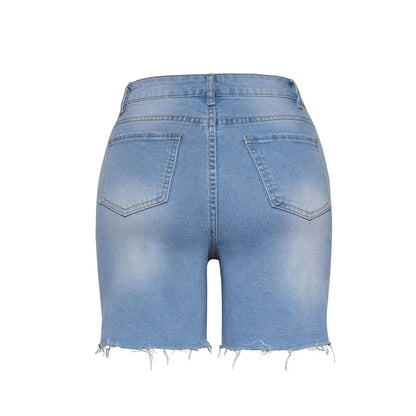 Distressed Denim Shorts