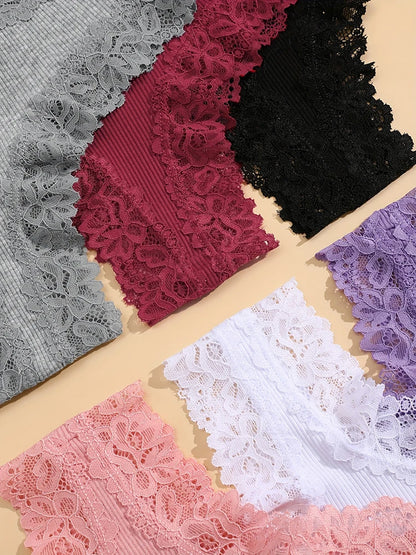 Lace Cotton Brazilian Panty Set