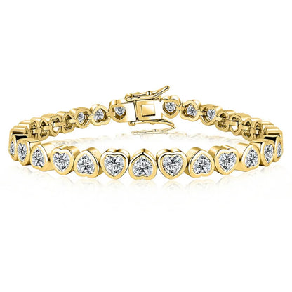 14K Gold Trendy Heart Wedding Bracelets